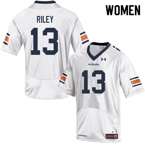 Women #13 Cam Riley Auburn Tigers College Football Jerseys Sale-White